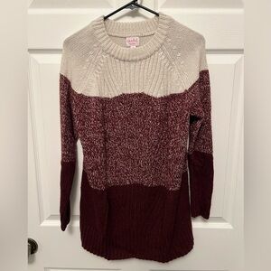 Isabel Maternity by Ingrid & Isabel Burgundy and Cream Sweater